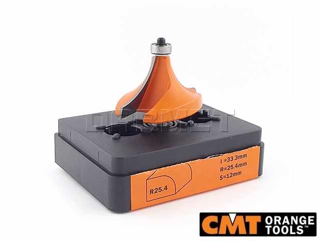 Frez zaokrąglający R25,4 do drewna z łożyskiem dolnym 63,5 x 33,3 x 12 mm - CMT (938.992.11)