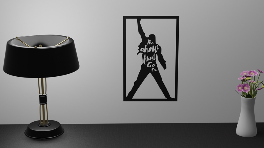 Dekoracja ścienna | The show must go on | Queen | ażur 20 x 32 cm - DARMET