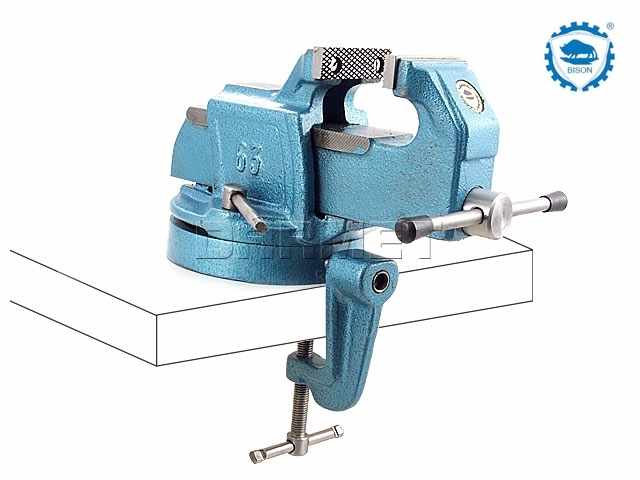 Imadło ślusarskie 63 mm | przenośne obrotowe | typ 1256-63 - BISON-BIAL 321256030800