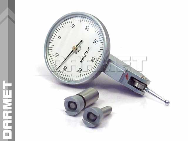 Czujnik diatest dźwigniowy | Pulpitas uchylny zegarowy poziomy | zakres 0 - 0,8 mm - DARMET 560-011