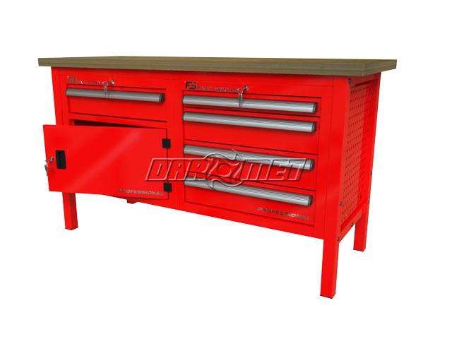 STÓŁ WARSZTATOWY Z SZAFKAMI - 1400x600 mm - FAST SERVICE (P-3-068-01)