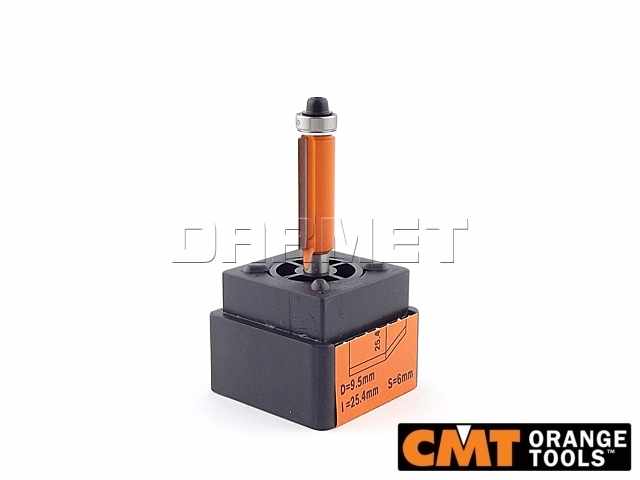 Frez prosty do drewna z łożyskiem dolnym | 9,5 x 25,4 x 6 mm - CMT (706.095.11)