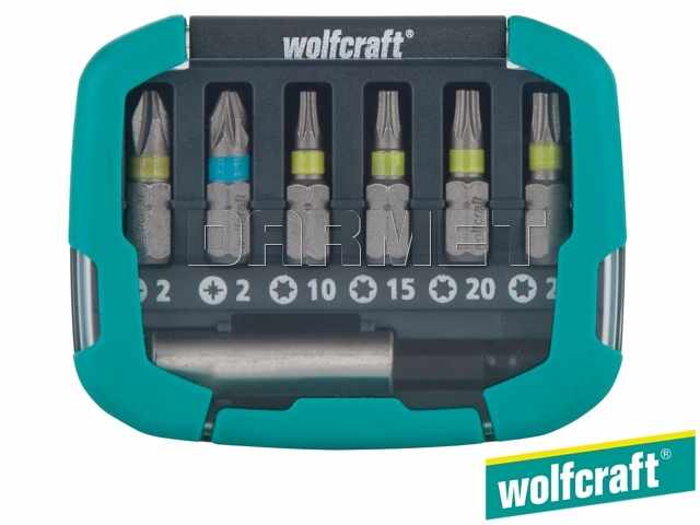 Zestaw końcówek, długość: 25 mm, rodzaje: Phillips, Pozidriv, Torx - 7 częściowy - WOLFCRAFT WF2979000