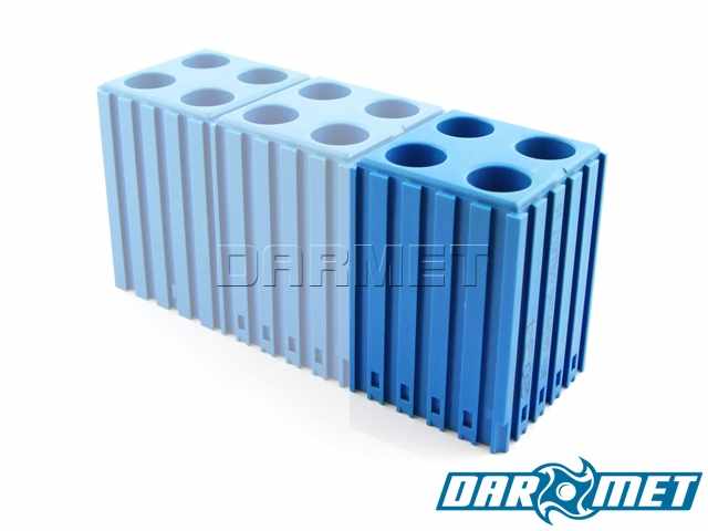 Stojak na tulejki zaciskowe ER16 |  koszyczki 4 x ER16 | kolor niebieski (2034)