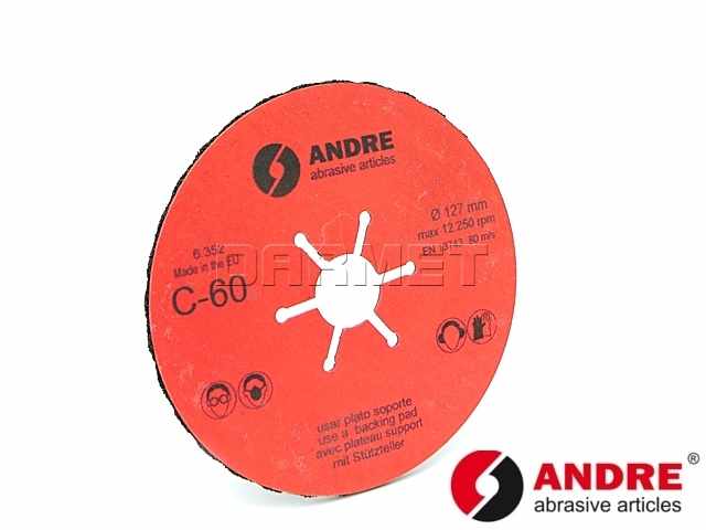 Tarcza fibrowa - 127MM x 22,2MM, ziarnistość C60 - ANDRE (820007)