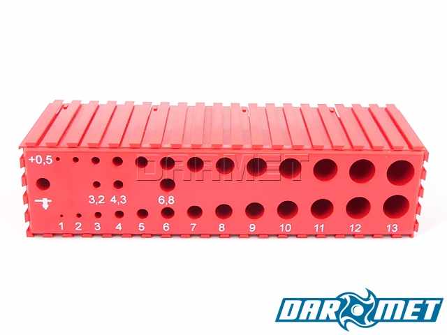 Stojak na wiertła 1 - 13,5 mm | 30 otworów | kolor czerwony (2028)