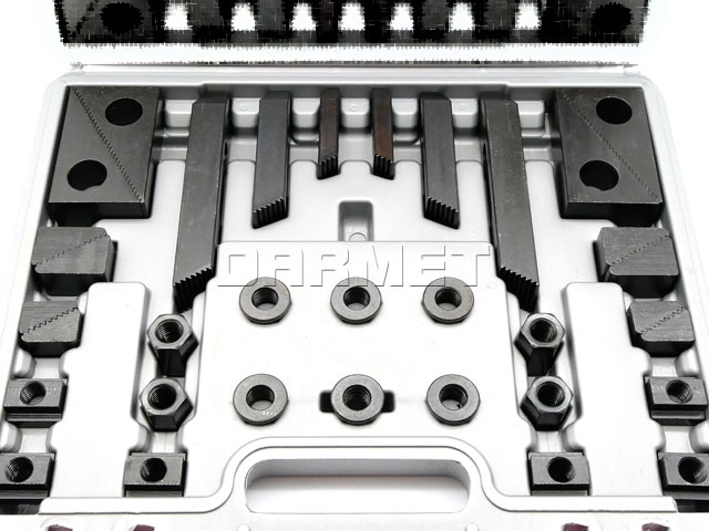 Płytki dociskowe | zestaw 58 elementów mocujących M12/14 mm