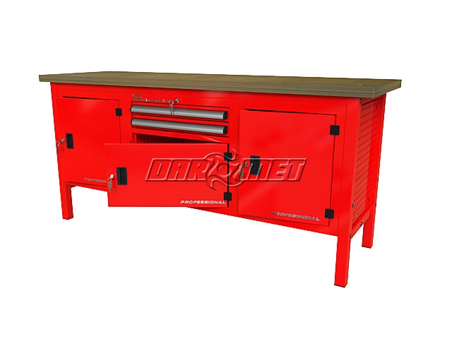 STÓŁ WARSZTATOWY Z SZAFKAMI - 1920x600 mm - FAST SERVICE (P-3-177-01)