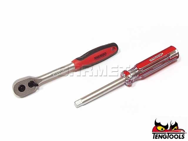 Zestaw nasadek sześciokątnych z chwytem 1/4" - 35 szt. + pokrętło zapadkowe, TT1435 - TENGTOOLS (0349-0109)