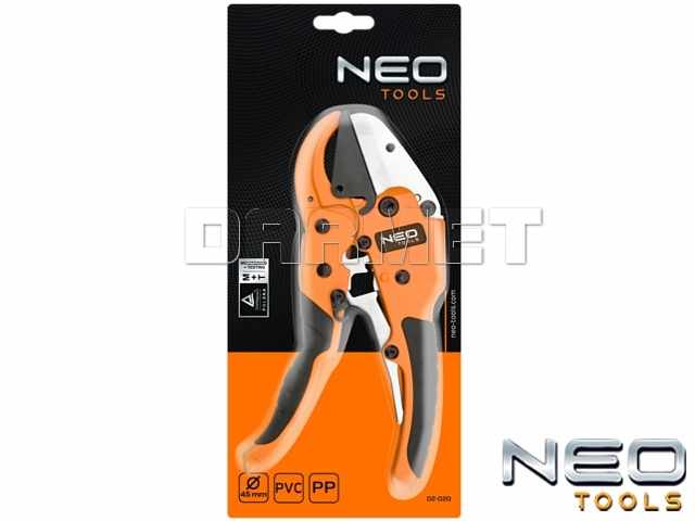 Obcinak do rur z tworzyw, zakres cięcia: 0 - 45MM - NEO TOOLS (02-020)