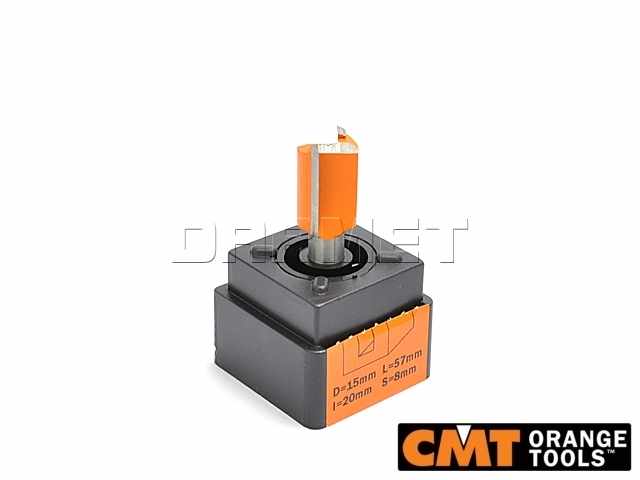 Frez prosty HM do drewna, średnica 15 mm, długość robocza 20 mm - CMT (911.150.11)