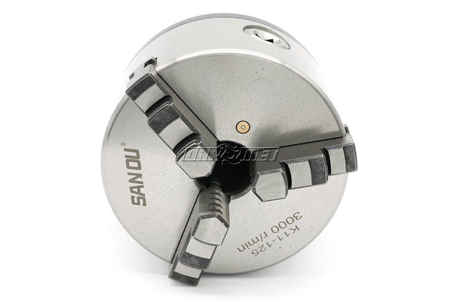 Uchwyt tokarski samocentrujący, żeliwny, 3 - szczękowy | 125 mm | chwyt Morse MK3 łożyskowany (DM-MW3-D125)