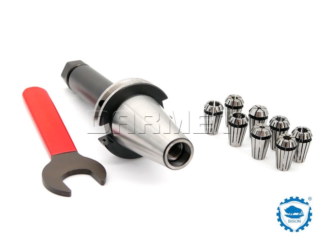 Oprawka zaciskowa do tulejek ER16 x 8 szt. - DIN50 - 150MM - komplet - ZM KOLNO (Typ 7617-S)