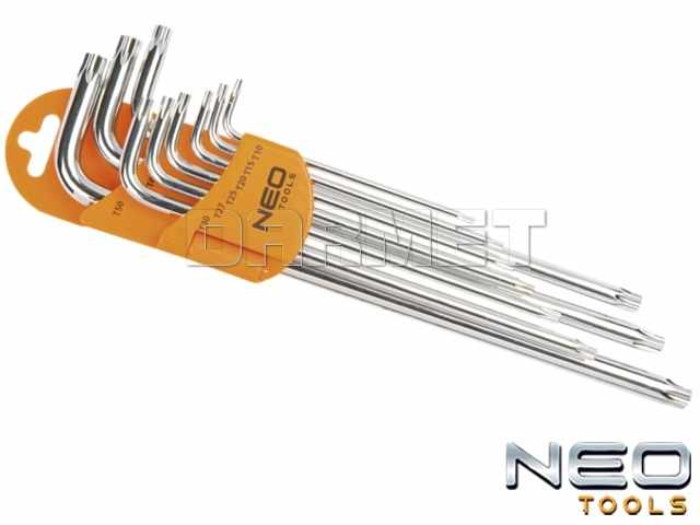 Zestaw kluczy Torx magnetycznych, T10 - T50 - 9 sztuk - NEO TOOLS (09-526)