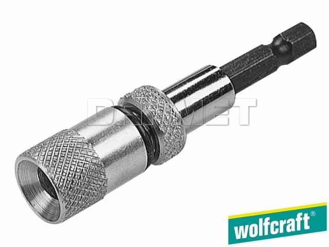 Uchwyt do końcówek z magnesem i ogranicznikiem głębokości, gniazdo sześciokątne: 1/4", długość: 72 mm - WOLFCRAFT WF2425000
