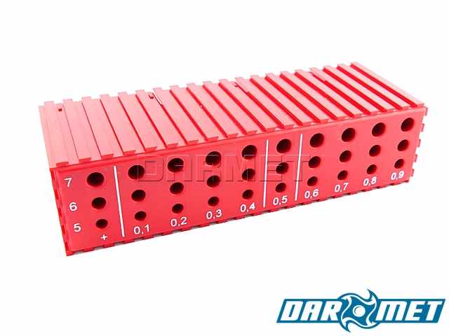 Stojak na wiertła 5 - 7,9 mm | 30 otworów | kolor czerwony (2024)