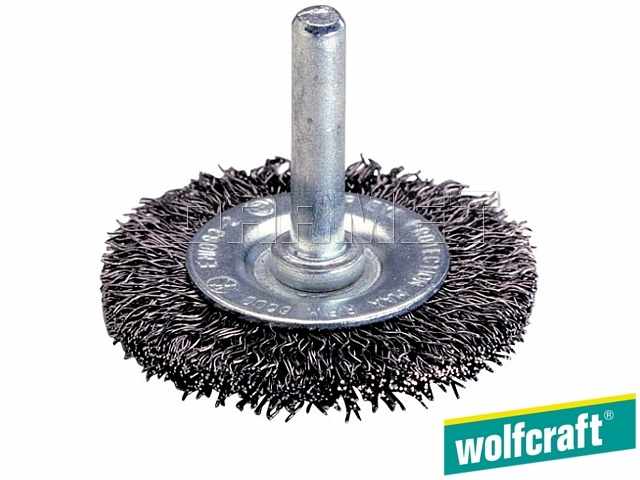 Szczotka druciana tarczowa ze stali nierdzewnej, średnica: 75 mm - WOLFCRAFT WF2711000