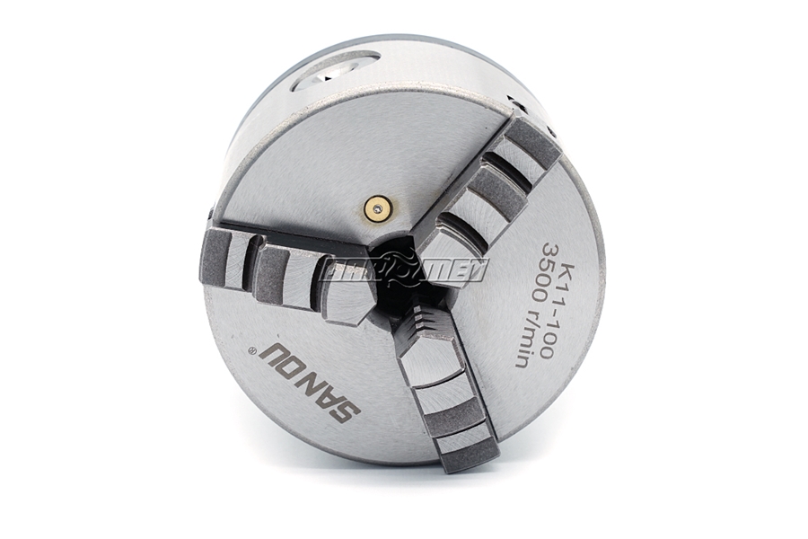 Uchwyt tokarski samocentrujący, żeliwny, 3 - szczękowy | 100 mm | chwyt Morse MK3 łożyskowany (DM-MW3-D100)