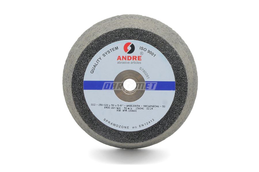 Ściernica garnkowa stożkowa z wkładką gwintową 150 x 50 mm x 5/8" | typ 1112 | 98C16P6B346 - ANDRE 130601
