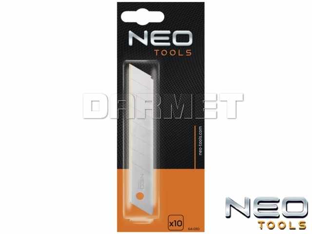 Ostrza łamane wymienne z pokryciem tytanowym - 0,5 x 18MM - 10 sztuk - NEO TOOLS (64-020)
