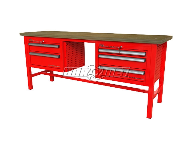 STÓŁ WARSZTATOWY Z SZAFKAMI - 2070x600 mm - FAST SERVICE (P-3-083-01)