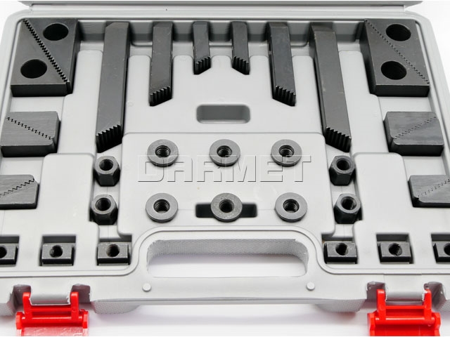 Płytki dociskowe | zestaw 58 elementów mocujących M10/12 mm