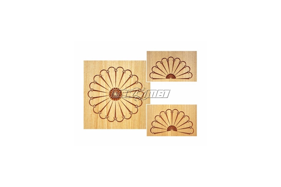 Szablon do rzeźbienia w drewnie | mały hiszpański wachlarz | 200 mm | CMT (RCS-802)