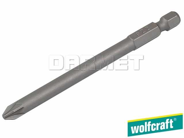 Końcówka wkrętaka krzyżowa Pozidriv, bardzo długa, długość: 89 mm, rozmiar: PZ1 - WOLFCRAFT WF1244000