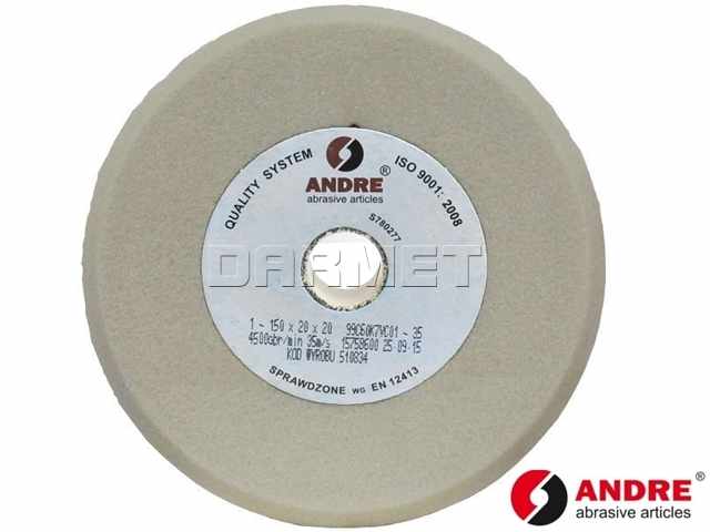 Kamień szlifierski 150 x 8 x 32 mm do ostrzenia pił | ściernica płaska profilowana | typ 1C | 99A60K7VE01 - ANDRE 510593