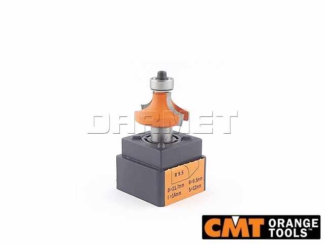 Frez zaokrąglający R9,5 do drewna z łożyskiem dolnym | 31,7 x 16 x 12 mm - CMT (938.817.11)