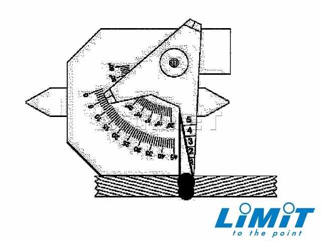 Przymiar spawalniczy do spoin | 0-10 mm | długość 45 mm - Limit 97541007