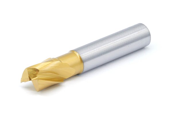 Frez trzpieniowy do metalu 14 mm | 2-ostrzowy | do rowków na wpusty | krótki walcowo-czołowy | chwyt walcowy DIN327-B K HSS TiN Golden Line - FENES 0641-556-100-275