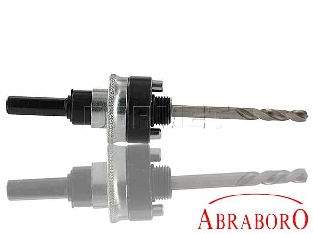 Uchwyt sześciokątny do otwornic HM - TCT Mult Hole o średnicach 32 - 125 mm, ZE 14 z pilotem HSS - Abraboro (AB31300140)