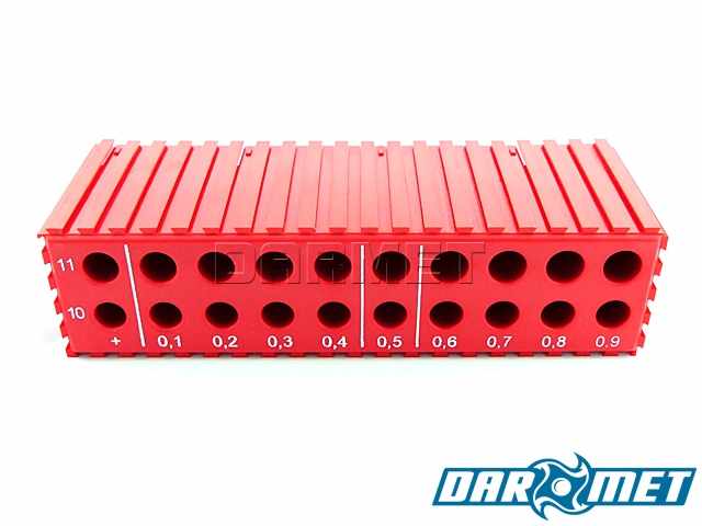 Stojak na wiertła 10 - 11,9 mm | 20 otworów | kolor czerwony (2026)