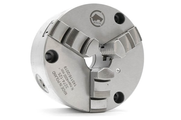 Uchwyt tokarski samocentrujący spiralny, żeliwny, 3 - szczękowy: 125 MM (DIN 6350) - BISON BIAL (3274-125)
