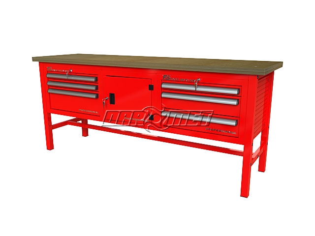 STÓŁ WARSZTATOWY Z SZAFKAMI - 2070x600 mm - FAST SERVICE (P-3-111-01)