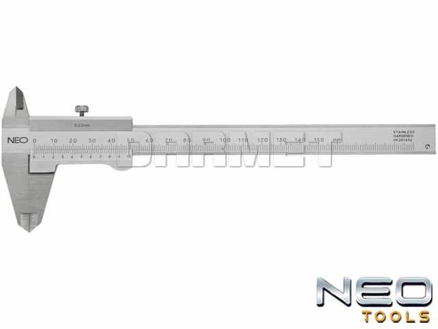 Suwmiarka warsztatowa noniuszowa 150 mm z certyfikatem DIN | odczyt 0,02 mm - NEO TOOLS (75-001)