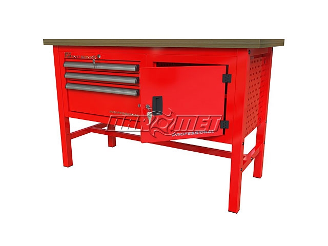 STÓŁ WARSZTATOWY Z SZAFKAMI - 1400x600 mm - FAST SERVICE (P-3-041-01)