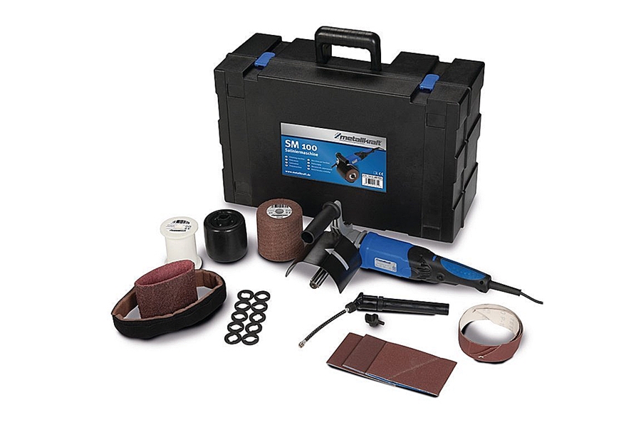 Szlifierka walcowa, satyniarka SM 100 | 1200 W - METALLKRAFT 3990100