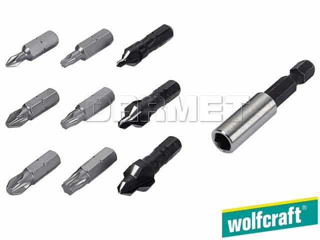 Zestaw do nawiercania otworów i wkręcania wkrętów - 10 elementowy - WOLFCRAFT WF2542000