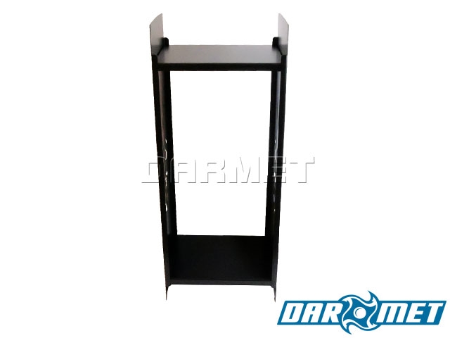 Stojak na drewno kominkowe | 46 x 35 x 115  cm | blacha 2,5 mm | wzór: OGIEŃ - DARMET