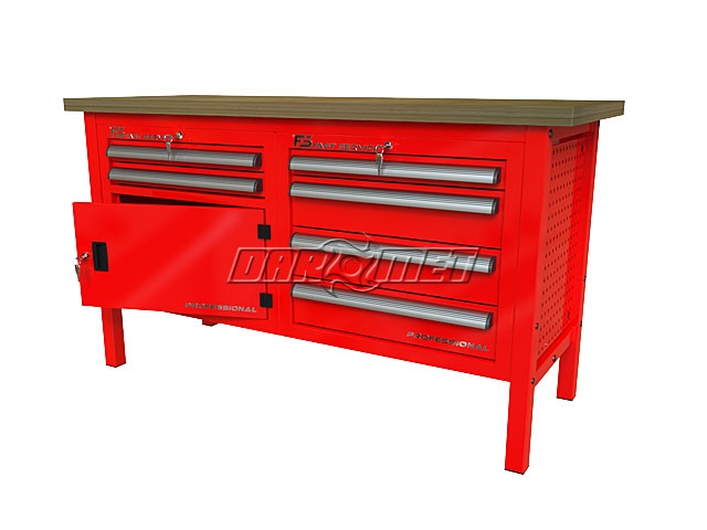 STÓŁ WARSZTATOWY Z SZAFKAMI - 1400x600 mm - FAST SERVICE (P-3-067-01)