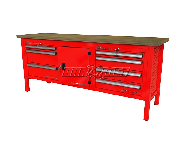 STÓŁ WARSZTATOWY Z SZAFKAMI - 2070x600 mm - FAST SERVICE (P-3-165-01)