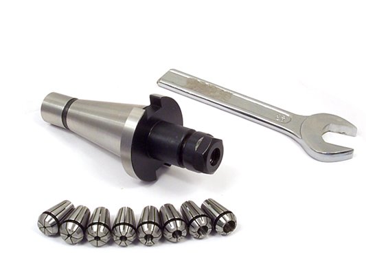 Zestaw: oprawka zaciskowa do tulejek ER16 (8szt.) - ISO40 (DM-076)