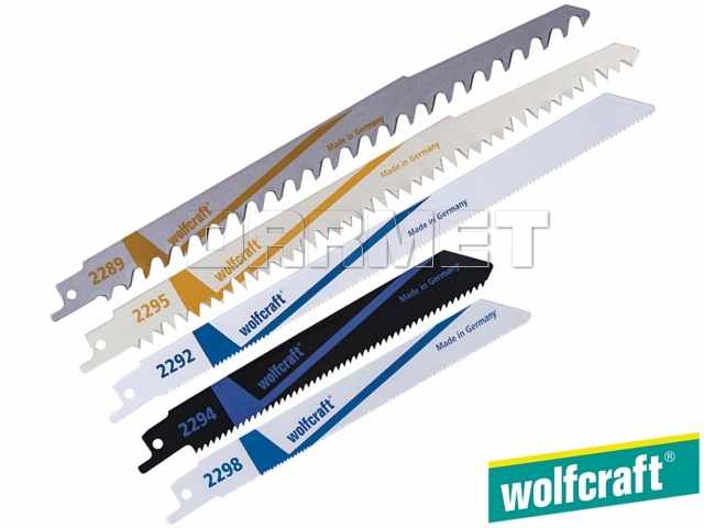 Zestaw brzeszczotów szablastych do drewna i metalu, 5 sztuk - WOLFCRAFT (WF3599000)