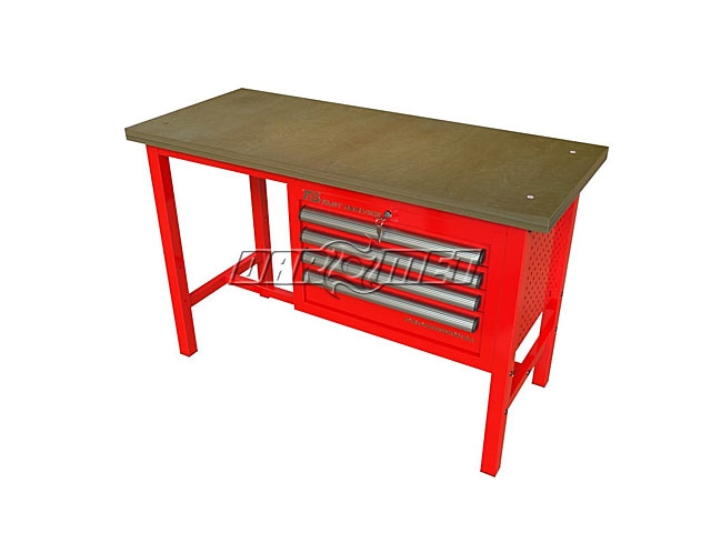 STÓŁ WARSZTATOWY Z 1 SZAFKĄ (3 szuflady) - 1400 mm - FAST SERVICE (P-3-022-01)