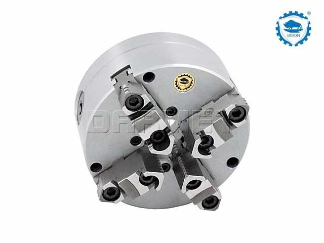 Uchwyt tokarski samocentrujący spiralny, stalowy, 4 - szczękowy: 160 MM (DIN 6350) - BISON BIAL (3775-160)