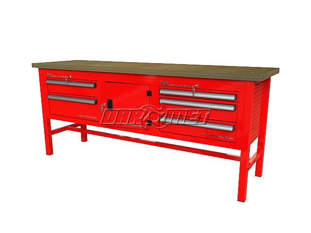 STÓŁ WARSZTATOWY Z SZAFKAMI - 2070x600 mm - FAST SERVICE (P-3-113-01)