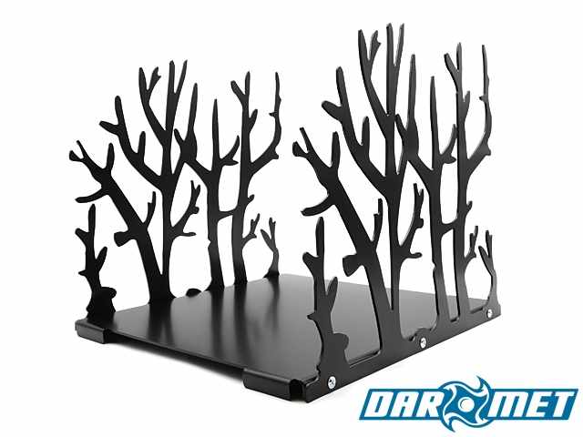 Stojak na drewno kominkowe | 44 x 42 x 40  cm | wzór: gałązka | blacha 2,5 mm - DARMET