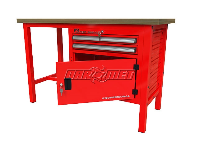 STÓŁ WARSZTATOWY Z SZAFKAMI - 1400x600 mm - FAST SERVICE (P-3-057-01)